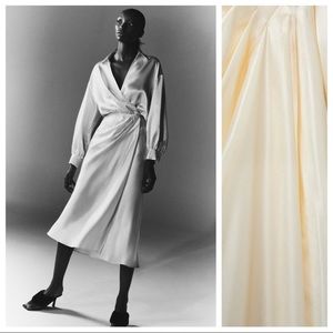 ZARA SATIN EFFECT WRAP DRESS SPECIAL EDITION